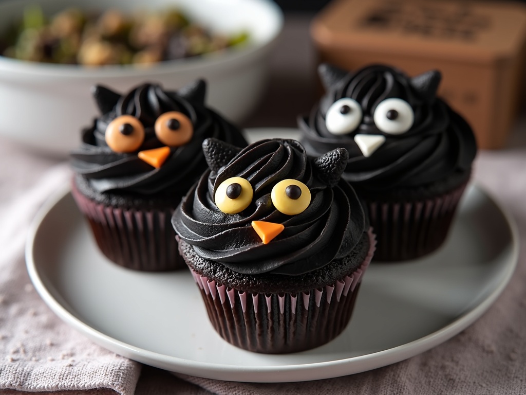 Black Cat Cupcakes final plate