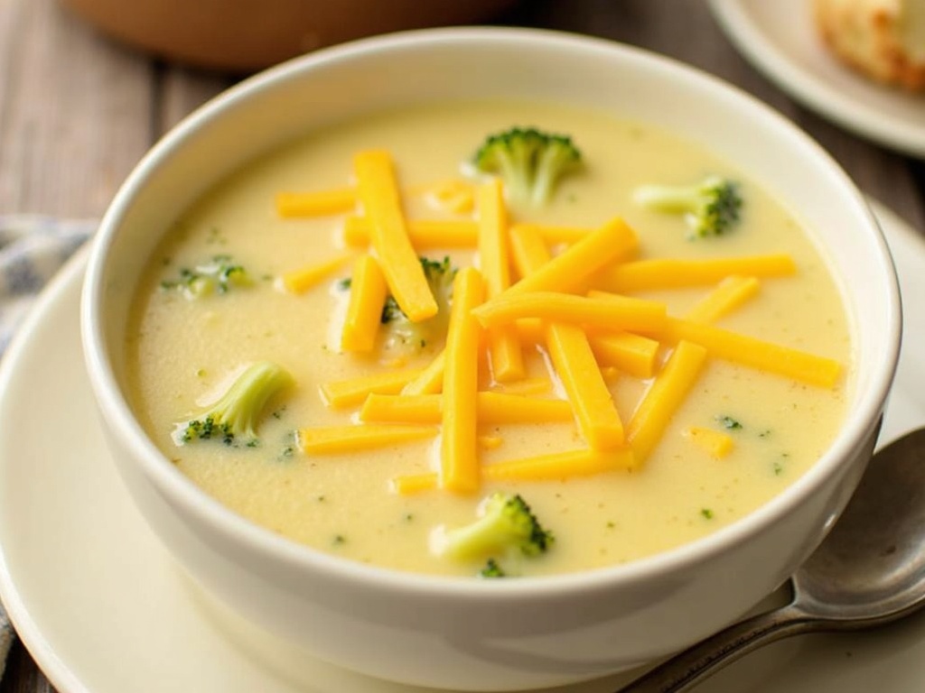 Broccoli Cheddar Soup final plate