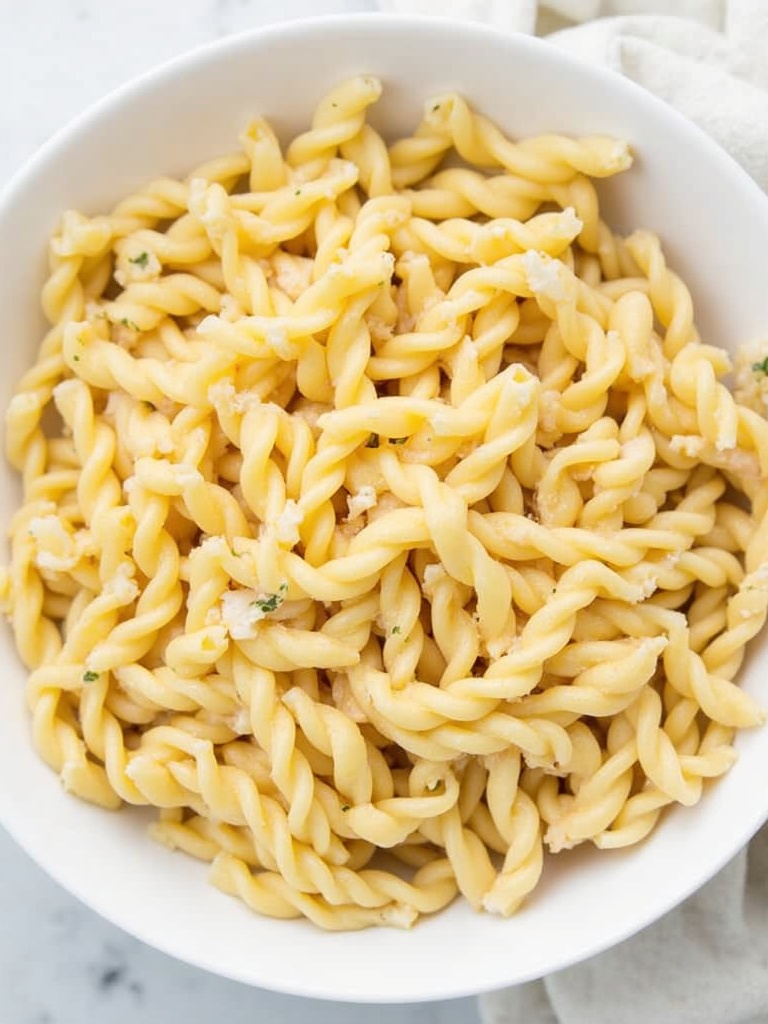 Ingredients for Classic Chicken Noodle Soup laid out on a white surface, including raw chicken breast, chopped carrots, chopped celery, diced onion, garlic cloves, egg noodles, fresh parsley, salt, pepper, bay leaves, and chicken broth in a glass measuring cup