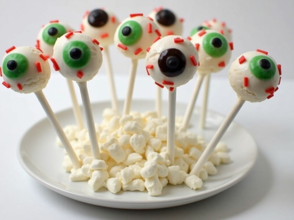 Eyeball Cake Pops final plate