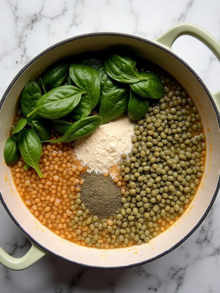 Lentil Soup with Spinach Ingredients