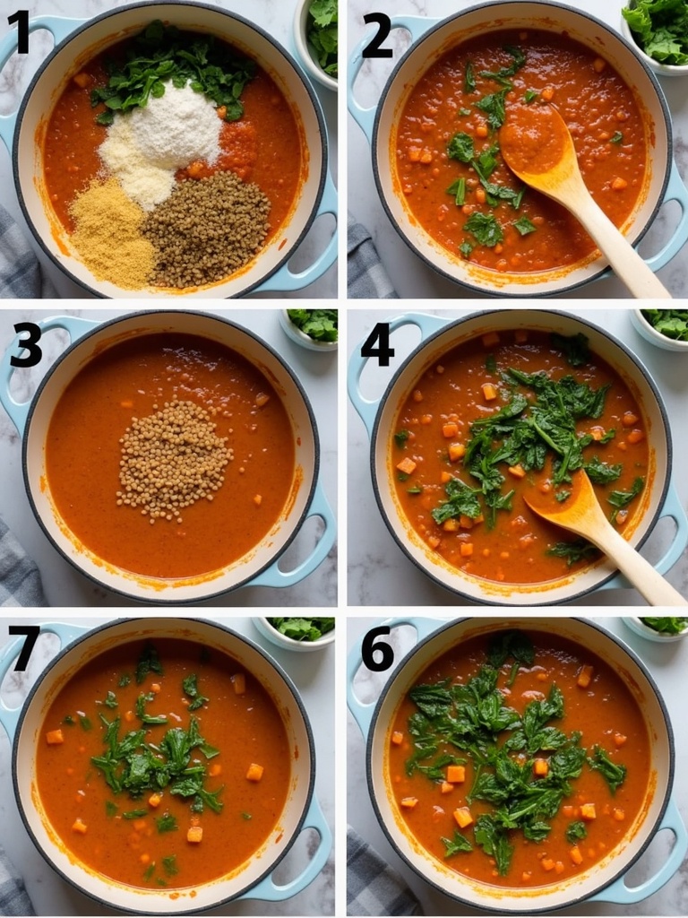 Lentil Soup with Spinach Instructions