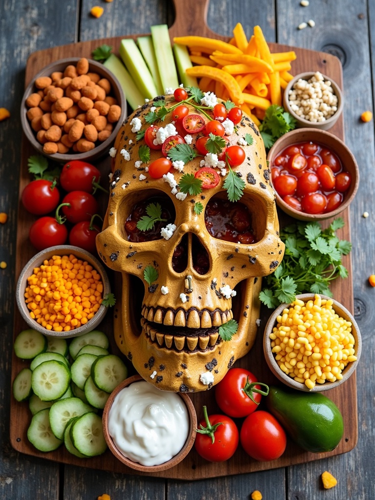 Skull Nachos Platter Ingredients