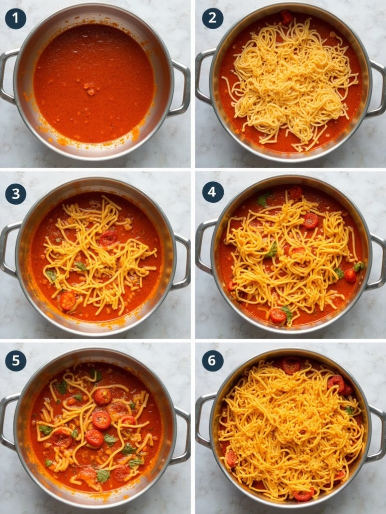 Spicy Ramen Lasagna steps