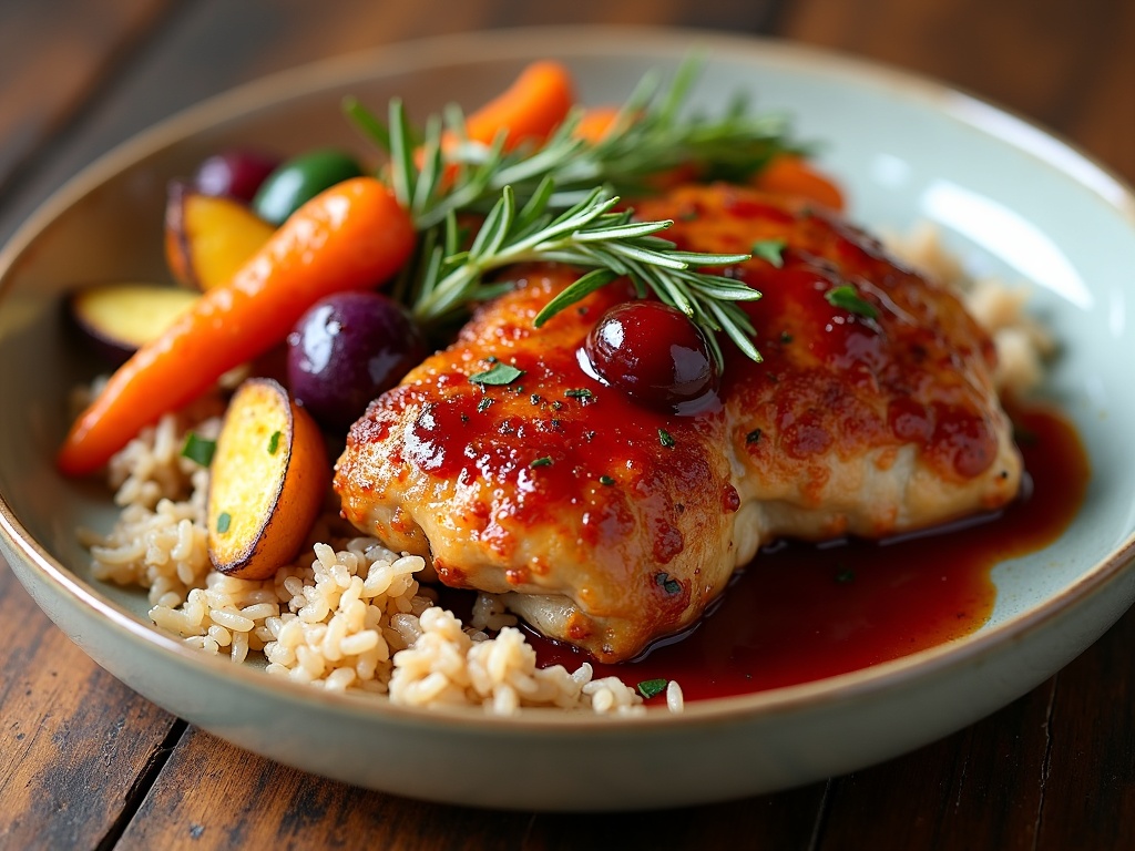 Sticky Cherry Chicken Thighs