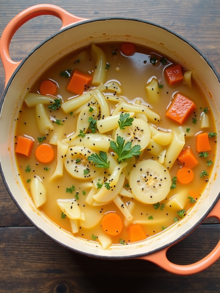 Image showing step-by-step instructions for making cabbage soup for weight loss, including chopped cabbage, carrots, celery, bell peppers, and onions being added to a large pot, boiling with water and seasonings like garlic, salt, pepper, and herbs, followed by simmering the soup until vegetables are tender, emphasizing a healthy, low-calorie meal option.