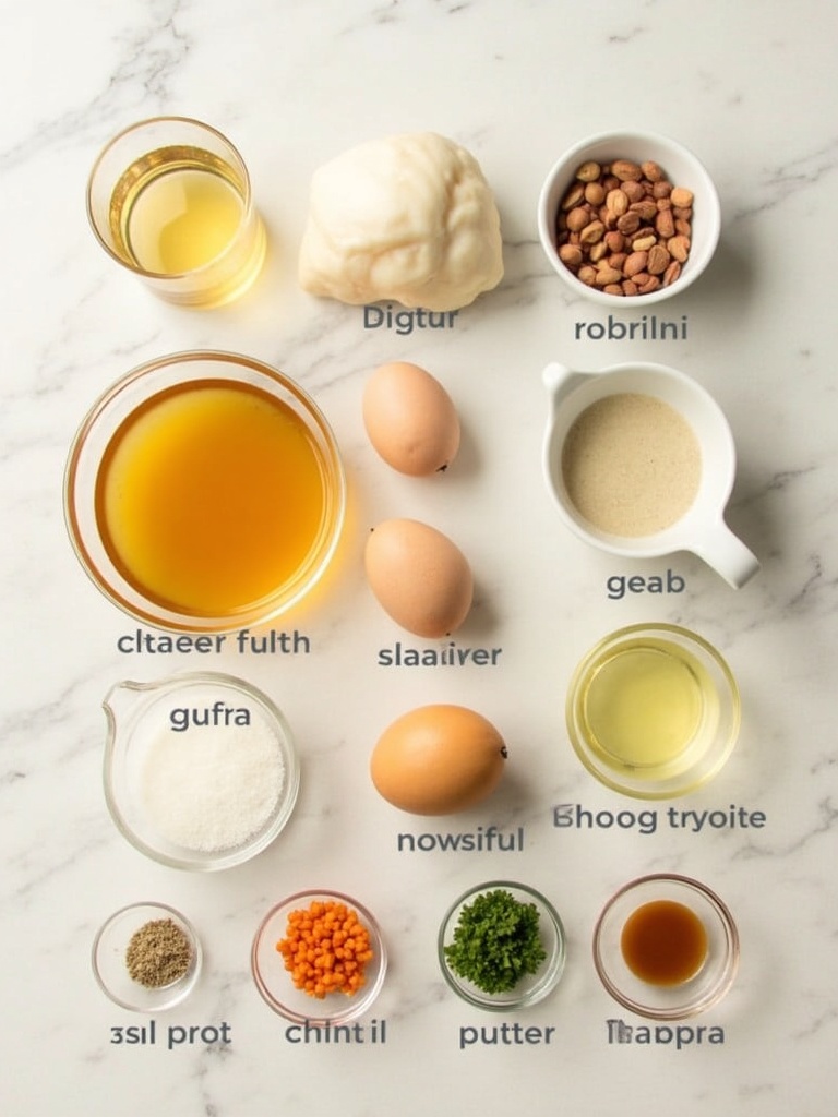 Ingredients for homemade chicken broth