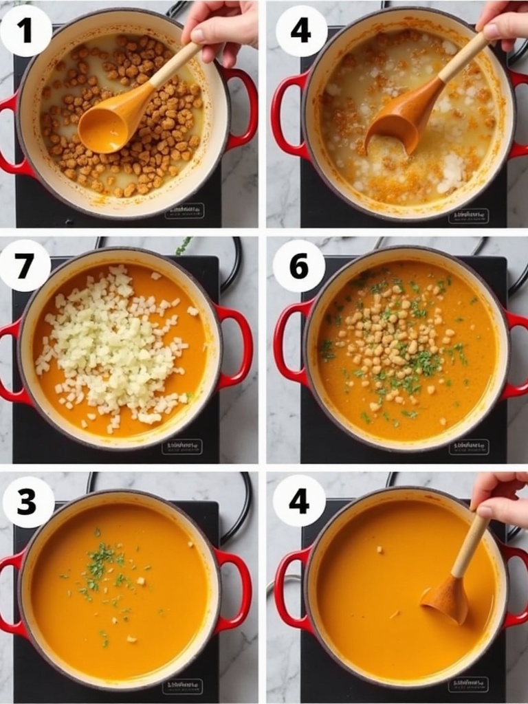 Front of a Lipton Onion Soup & Dip Mix box showing step-by-step instructions for making onion dip, including combining the soup mix with sour cream, stirring until blended, and serving with chips or vegetables, alongside visuals of the ingredients and prepared dip in a bowl.