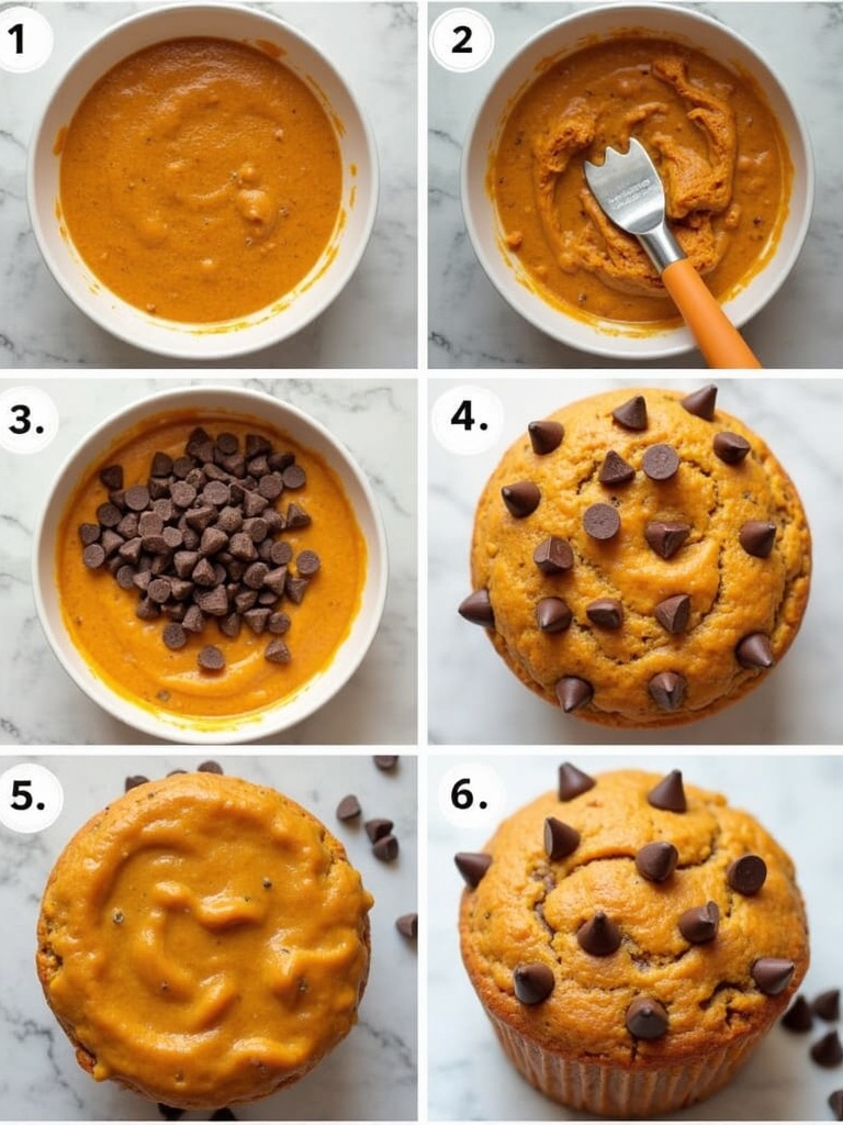 Mixing Pumpkin Muffin Batter