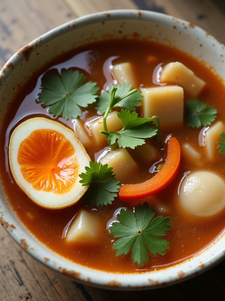 Step-by-step instructions for cooking traditional Filipino sinigang soup, featuring visual aids for each stage: preparing ingredients like pork, tomatoes, and tamarind; boiling meat until tender; adding vegetables such as radish, eggplant, and water spinach; and seasoning with fish sauce, tamarind mix, and salt for a tangy flavor.