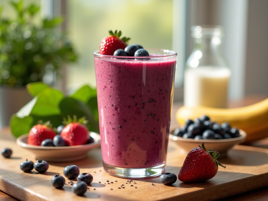 strawberry blueberry smoothie